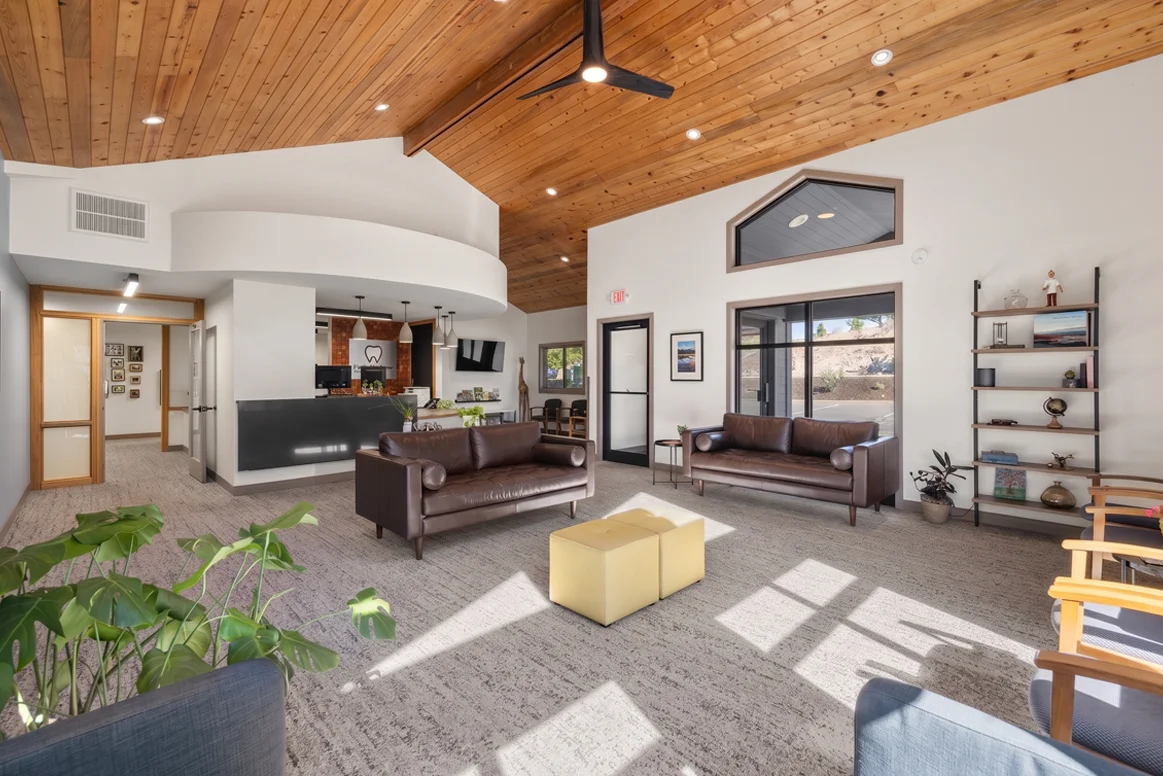 The open waiting lounge at Smith Brothers Dental