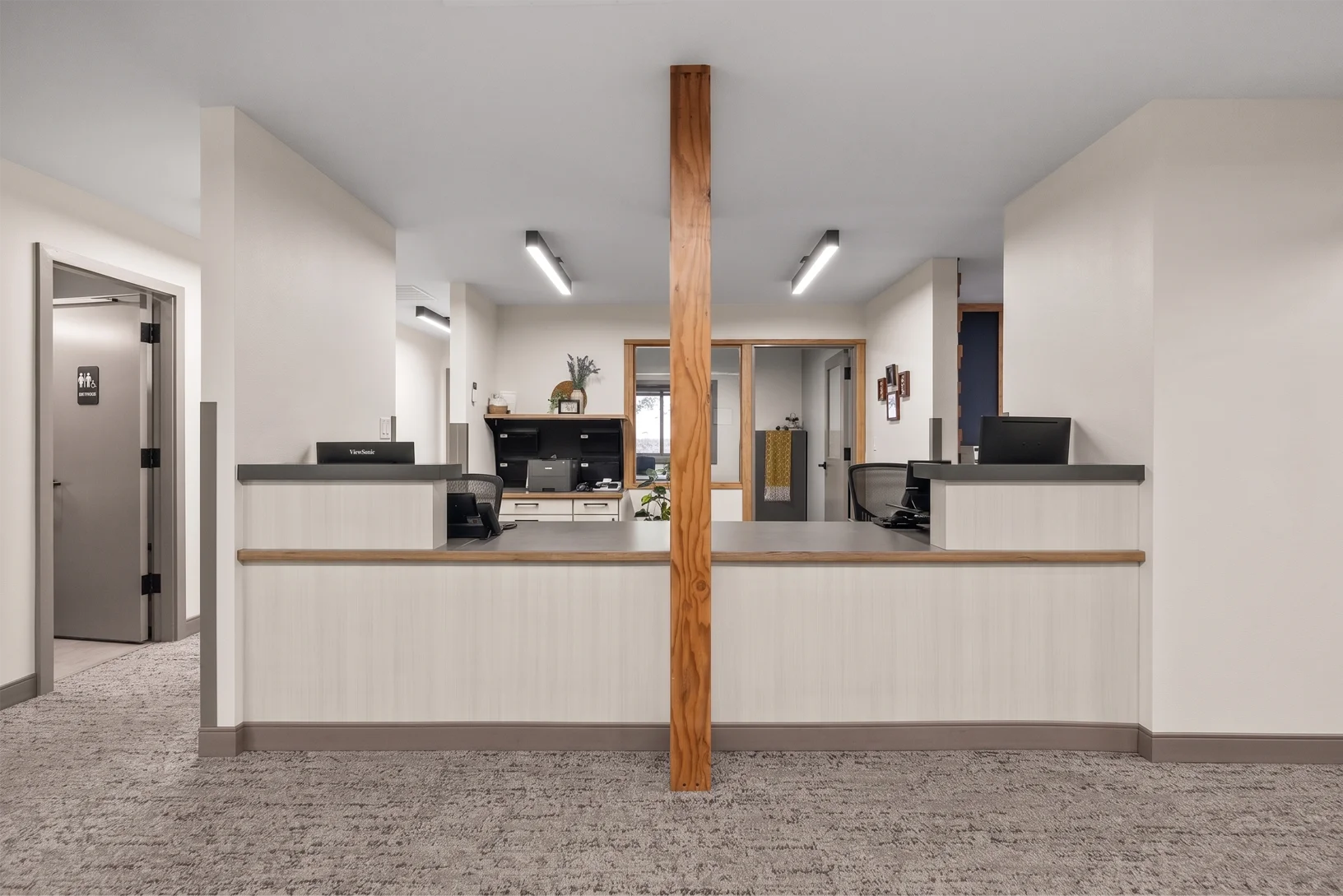 The front desk and reception area at Smith Brothers Dental